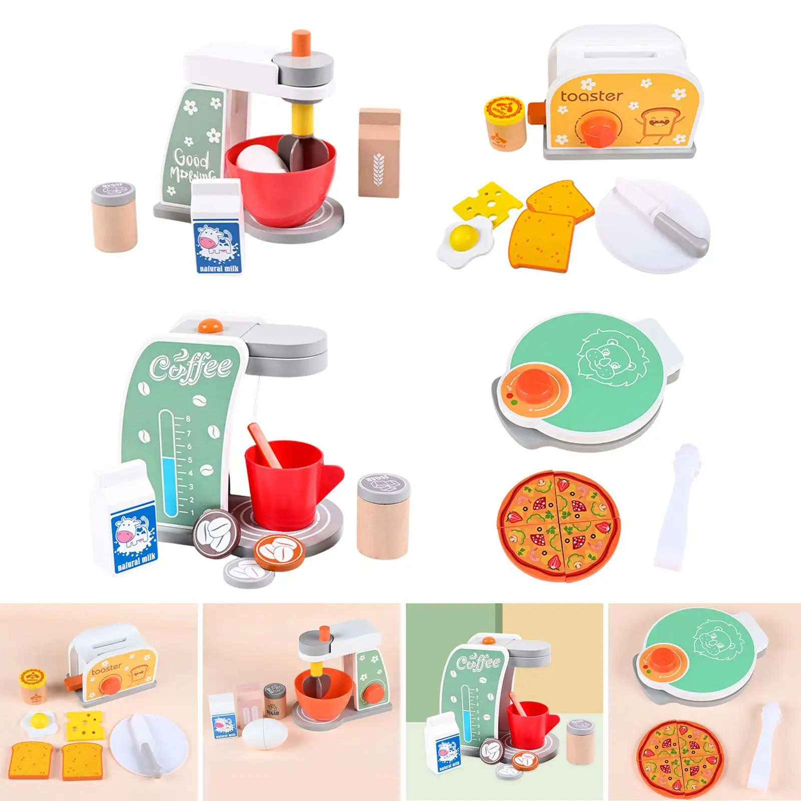 Kids Kitchen Accessories Wooden Cooking Appliance Pretend Play Toy Role Play
Kids Kitchen Accessories Wooden Cooking Appliance Pretend Play Toy Role Play