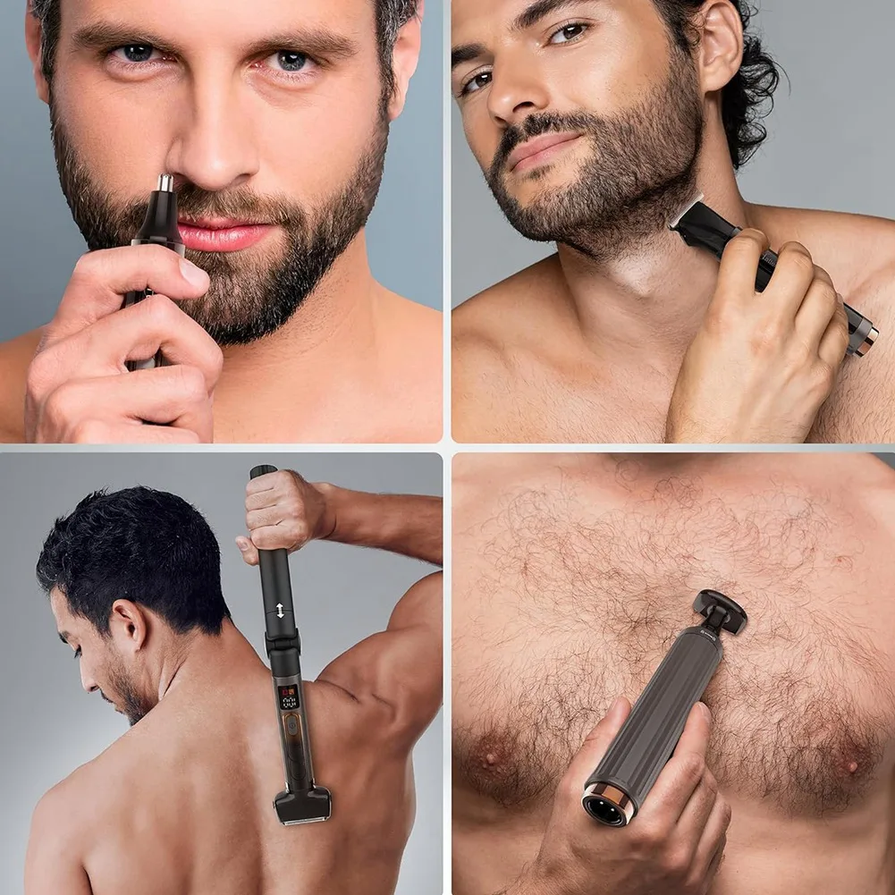 A97G Cordless Men's Electric Back Shaver Body Grooming Kit Body Trimmer Facial, Chin Beard Hair Clipper
A97G Cordless Men's Electric Back Shaver Body Grooming Kit Body Trimmer Facial, Chin Beard Hair Clipper