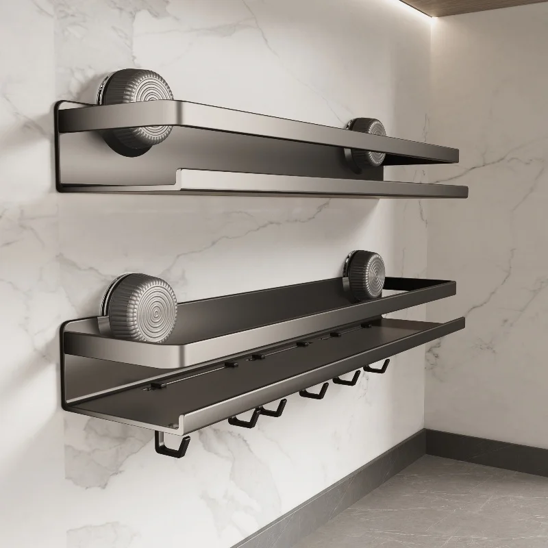 1pc Metal Wall-Mounted Shelf with Hooks, Kitchen Bathroom Organizer for Spices Herbs Utensils, White Marble Durable Storage Rack
1pc Metal Wall-Mounted Shelf with Hooks, Kitchen Bathroom Organizer for Spices Herbs Utensils, White Marble Durable Storage Rack