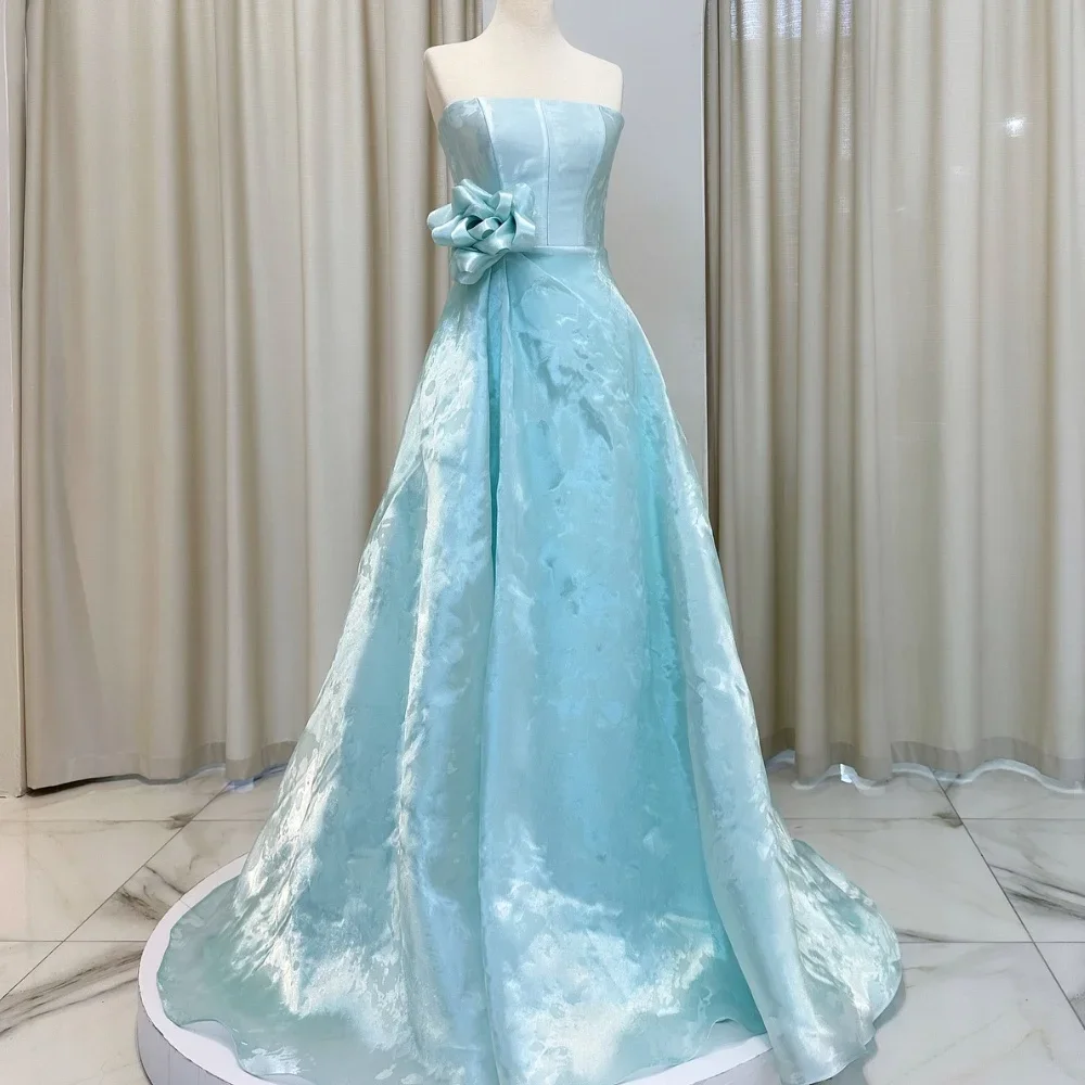 Customized Organza Handmade Flower Wedding Party A-line Strapless Bespoke Occasion Gown Long Dresses
Customized Organza Handmade Flower Wedding Party A-line Strapless Bespoke Occasion Gown Long Dresses