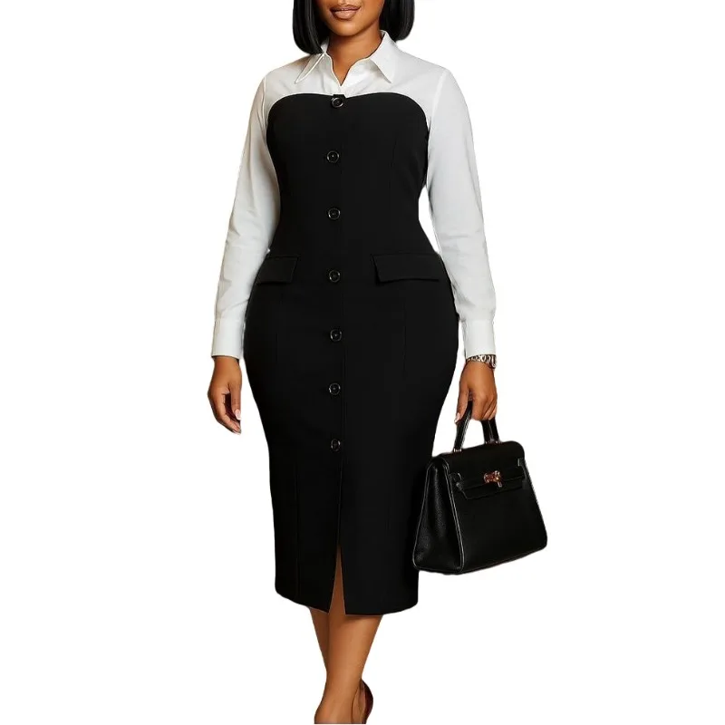 Осенне-зимняя женская одежда, модное профессиональное платье-карандаш с длинными рукавами и воротником, сумка на бедрах, 2025 г.
Осенне-зимняя женская одежда, модное профессиональное платье-карандаш с длинными рукавами и воротником, сумка на бедрах, 2025 г.