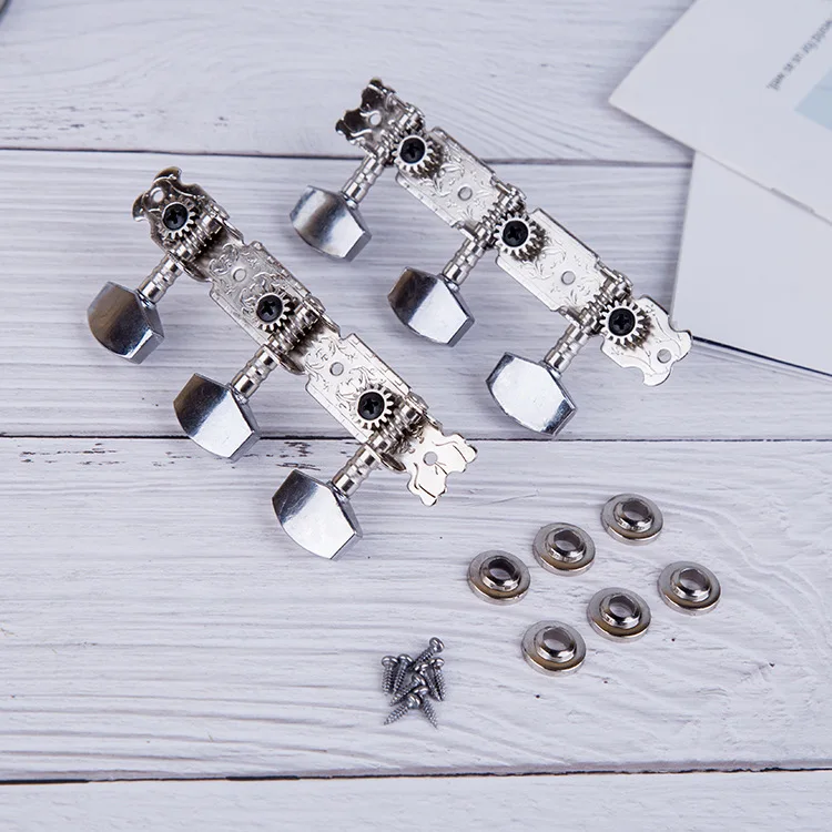 Трехрядный тюнер для акустической гитары, закрытые и открытые колки, цельнометаллическая головка
Трехрядный тюнер для акустической гитары, закрытые и открытые колки, цельнометаллическая головка