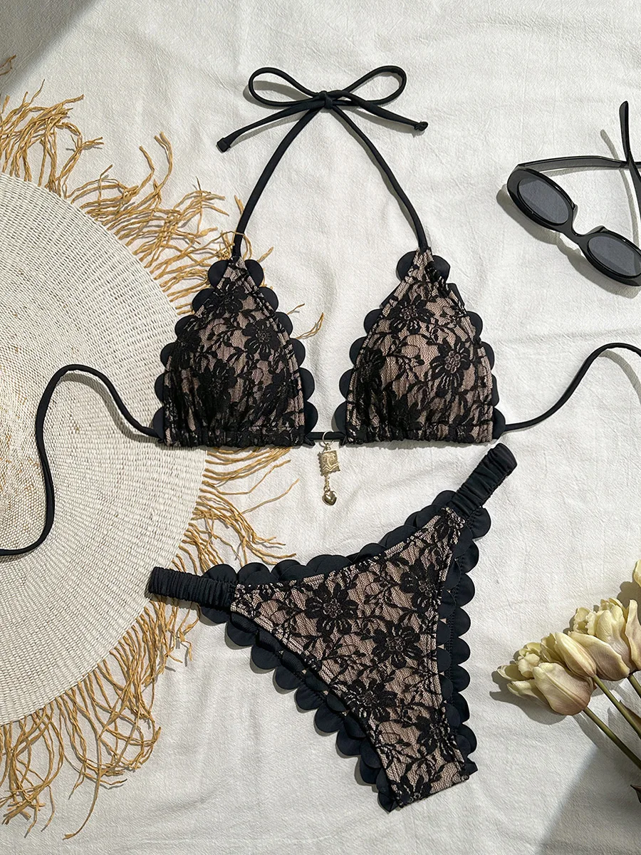 Micro Bikini 2025 Sexy Women Swimsuit Solid Swimwear Halter Bikini Set Lace Biquini Bathing Suit Swimming Suit Beachwear Female
Micro Bikini 2025 Sexy Women Swimsuit Solid Swimwear Halter Bikini Set Lace Biquini Bathing Suit Swimming Suit Beachwear Female