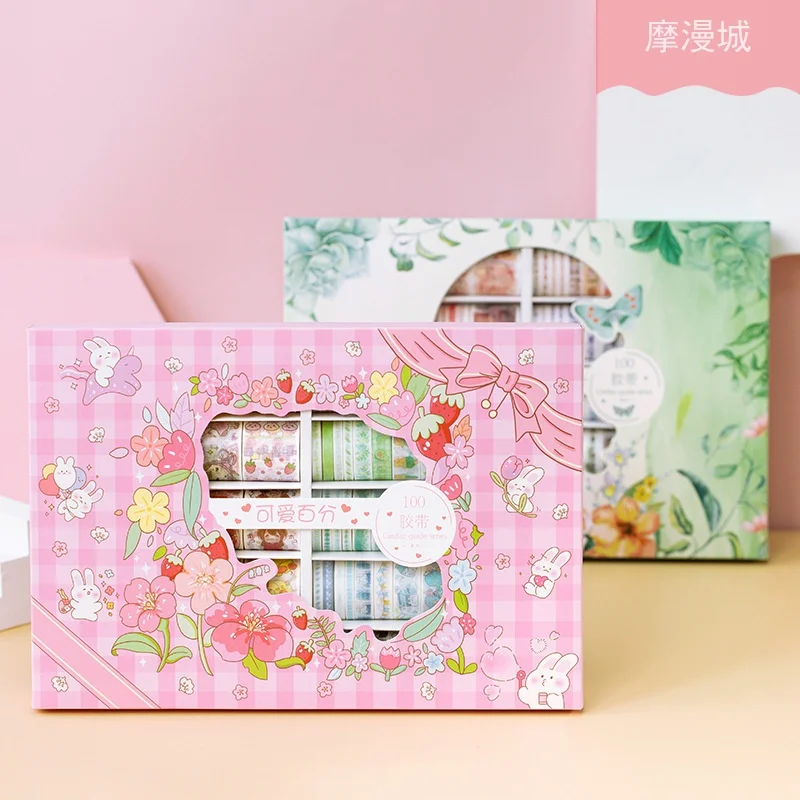Washi Tape Set Heartbeat Guide Series Paper Tape Fresh and Cute Handbook DIY Decoration Stickers 100 Rolles 4 Styles
Washi Tape Set Heartbeat Guide Series Paper Tape Fresh and Cute Handbook DIY Decoration Stickers 100 Rolles 4 Styles