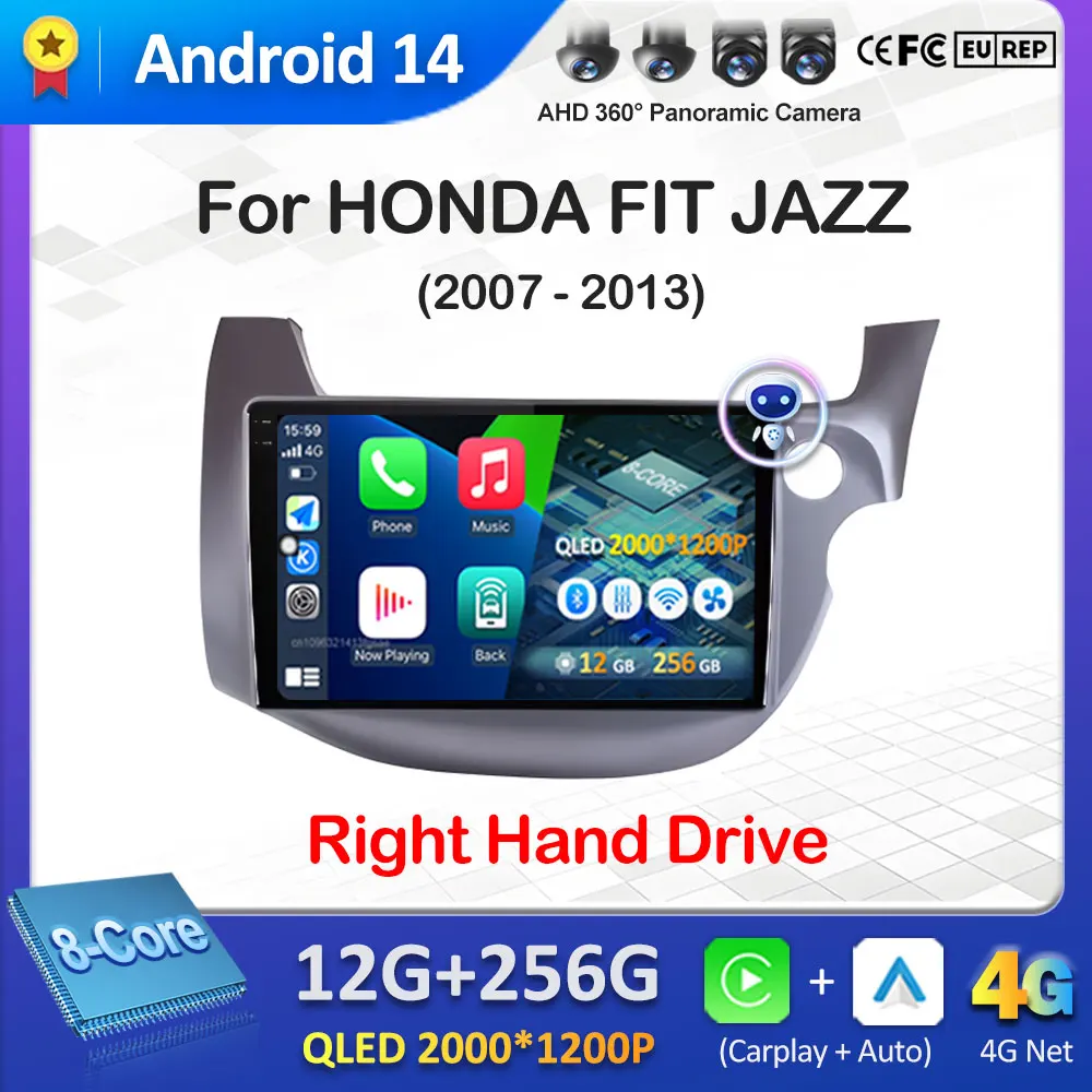 Стереосистема DSP Android 14 для HONDA FIT JAZZ 2007 2008 2009 2010 2011-2013, беспроводной охлаждающий вентилятор с правым рулем Carplay, головное устройство
Стереосистема DSP Android 14 для HONDA FIT JAZZ 2007 2008 2009 2010 2011-2013, беспроводной охлаждающий вентилятор с правым рулем Carplay, головное устройство