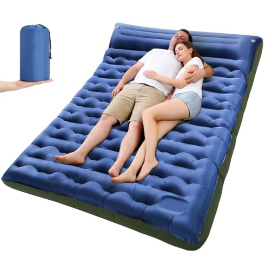 Double Sleeping Pad for Camping, 5.9 Inch Thick Self Inflating Sleeping Mat for Camping with Built in Pillow and Feet Pump, 2 P
Double Sleeping Pad for Camping, 5.9 Inch Thick Self Inflating Sleeping Mat for Camping with Built in Pillow and Feet Pump, 2 P