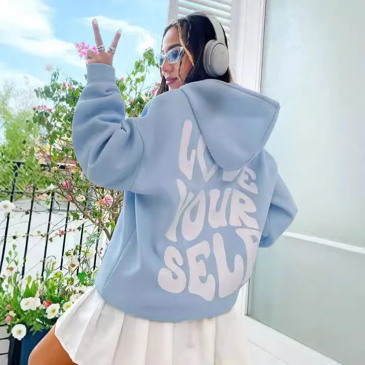 Letter Print Women's Hoodie Round Neck Printing Sweatshirt Fashion Outdoor Wear Woman Clothing Fall Winter Women Clothes
Letter Print Women's Hoodie Round Neck Printing Sweatshirt Fashion Outdoor Wear Woman Clothing Fall Winter Women Clothes