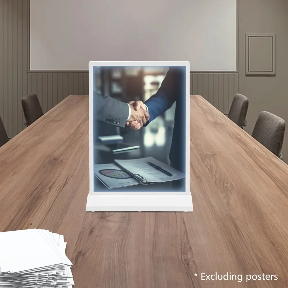 Modern Tabletop LED Sign Holder, Desktop Advertising Holder, Light Up Menu Holder
Modern Tabletop LED Sign Holder, Desktop Advertising Holder, Light Up Menu Holder