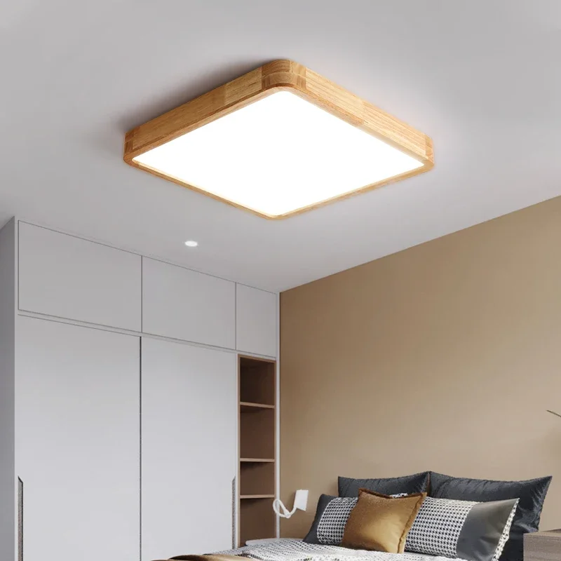Japanese-style ultra-thin log LED ceiling light, Nordic modern simple solid wood light, living room, bedroom, dining room, study
Japanese-style ultra-thin log LED ceiling light, Nordic modern simple solid wood light, living room, bedroom, dining room, study