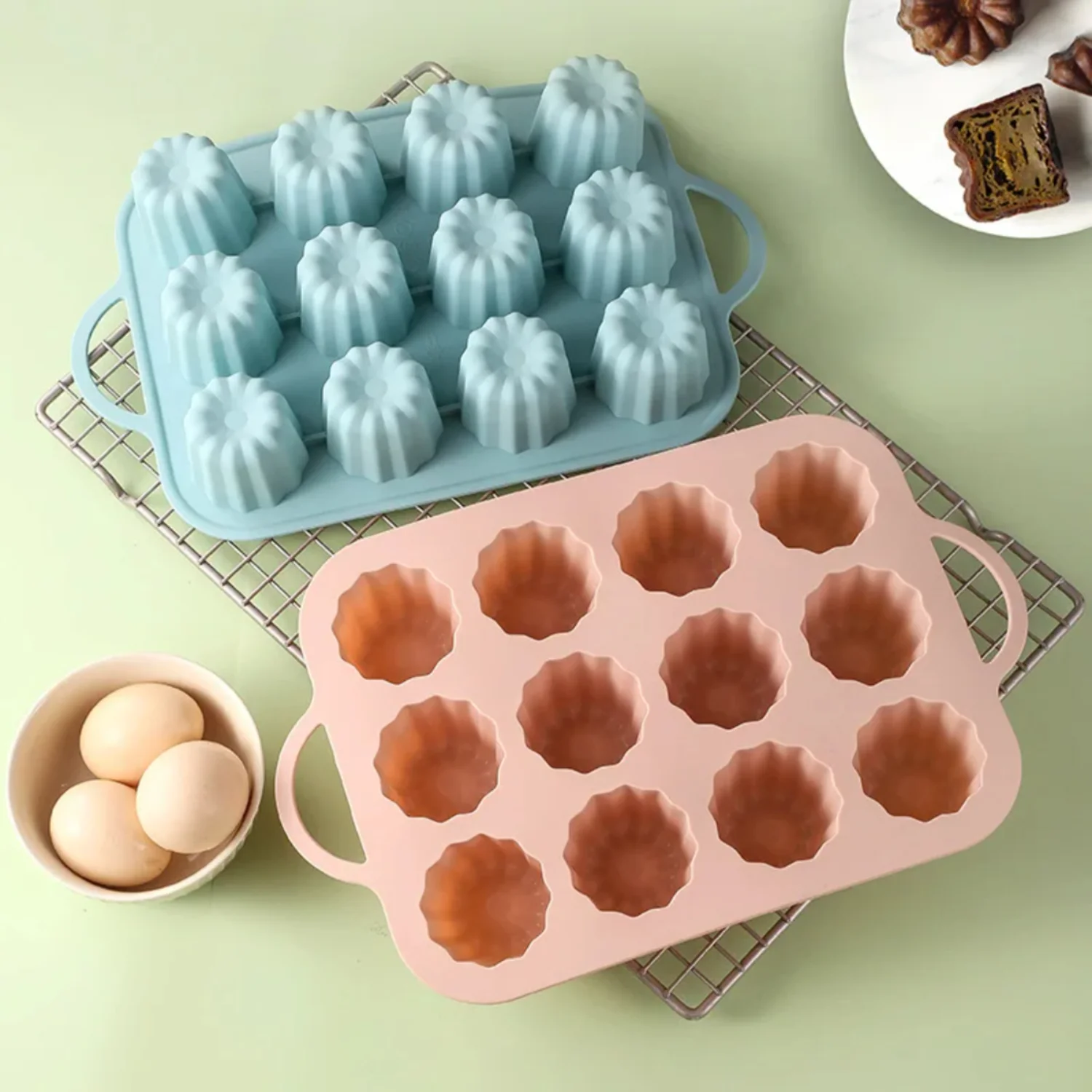 12 Cup Cannele Fluted Mould Cake Pans Cupcake Muffin Mold Baking Tray Cook DIY Tools
12 Cup Cannele Fluted Mould Cake Pans Cupcake Muffin Mold Baking Tray Cook DIY Tools