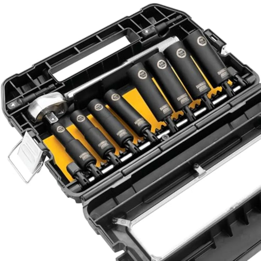 Impact Socket Set 1/2 Drive 10 Piece 1/4" to 1/2" Impact Socket Adapter Set DW22812
Impact Socket Set 1/2 Drive 10 Piece 1/4" to 1/2" Impact Socket Adapter Set DW22812