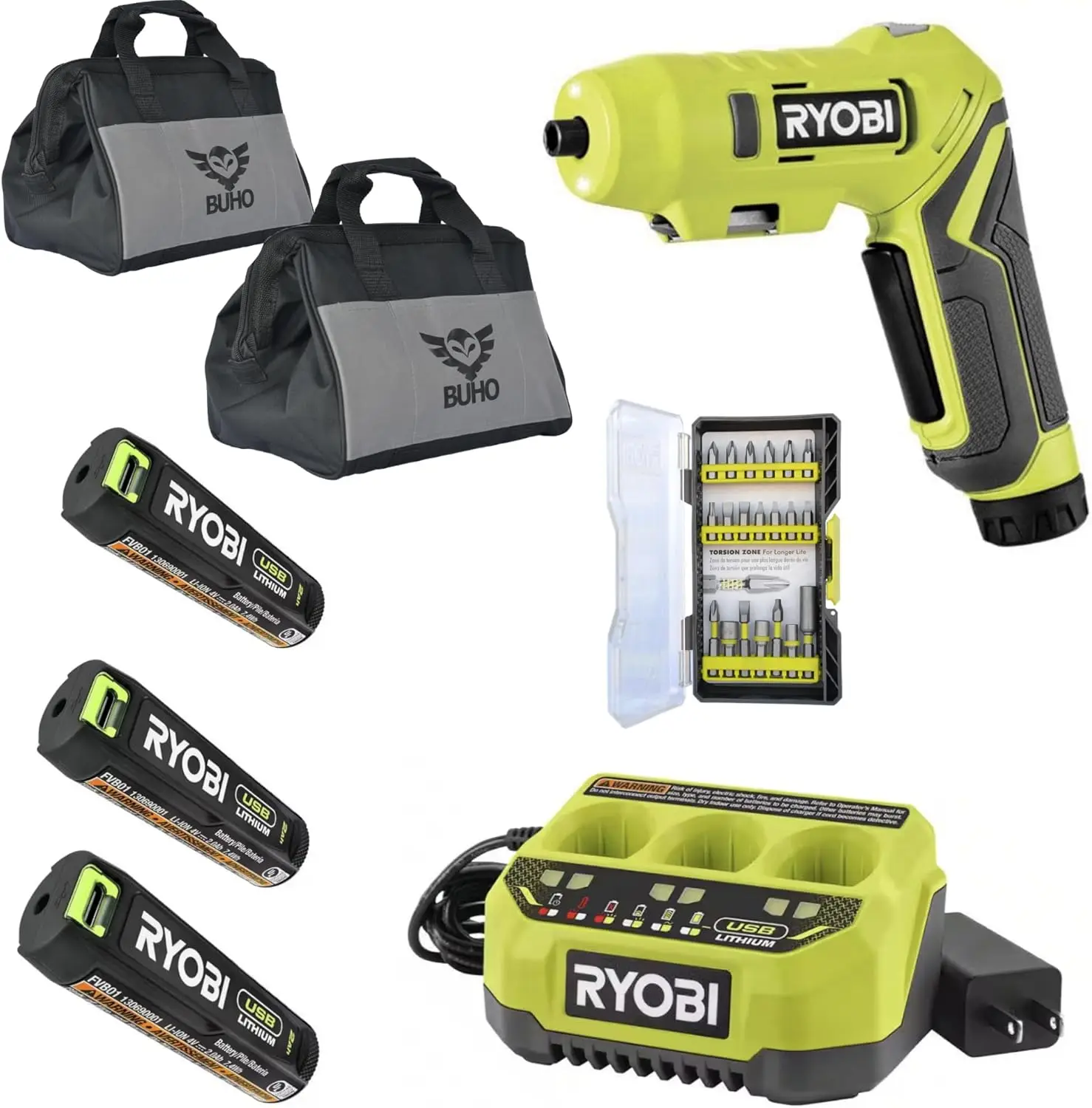 Cordless USB Lithium Drill Accessories Bundle - USB 4-Volt Ryobi Cordless Drill 3 Port Driver 3 2.0 Ah Lithium Batteries Drill B
Cordless USB Lithium Drill Accessories Bundle - USB 4-Volt Ryobi Cordless Drill 3 Port Driver 3 2.0 Ah Lithium Batteries Drill B