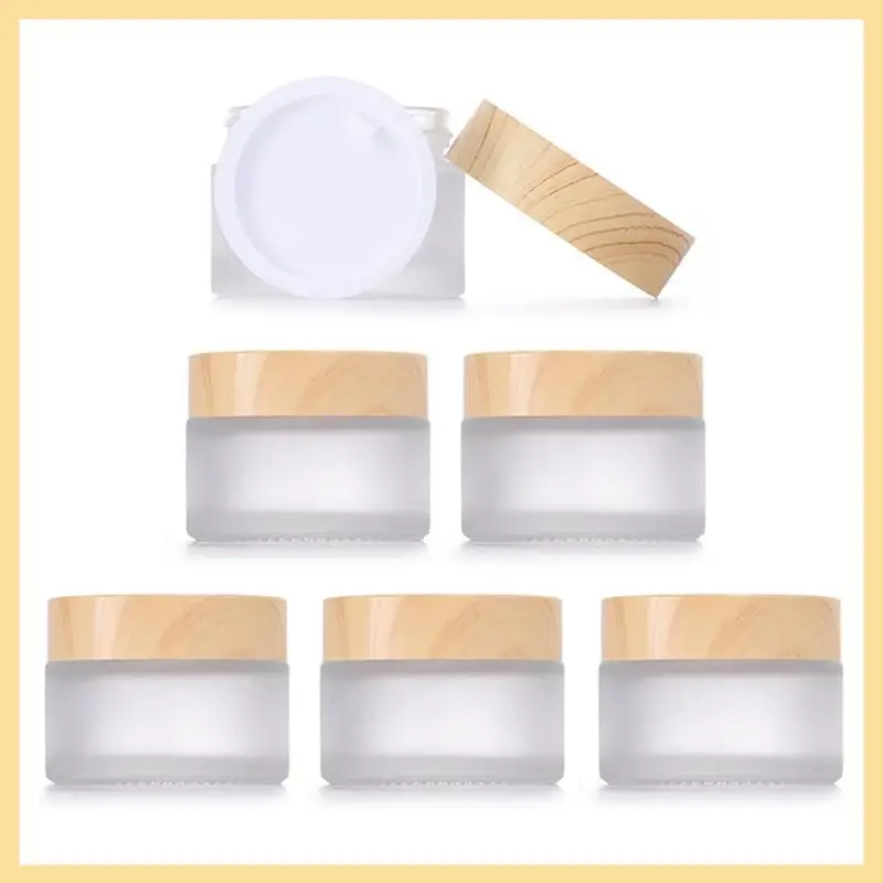 Pack Of 6 30 Ml Glass Jars Matt Clear Glass Jars Moisturiser Container With Wooden Lid, High-Quality Glass Jars
Pack Of 6 30 Ml Glass Jars Matt Clear Glass Jars Moisturiser Container With Wooden Lid, High-Quality Glass Jars