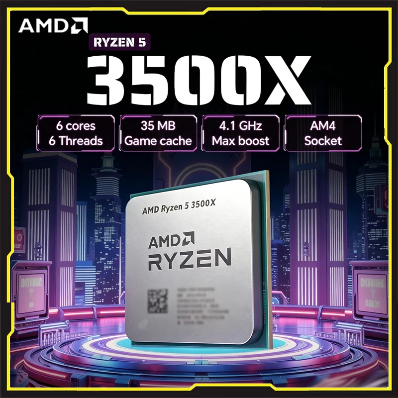 AMD Ryzen 5 3500X 6 Core 6 Thread 3.6GHz 32MB L3 Cache 7NM 65W AM4 Desktop CPU Without Package Loose Chip
AMD Ryzen 5 3500X 6 Core 6 Thread 3.6GHz 32MB L3 Cache 7NM 65W AM4 Desktop CPU Without Package Loose Chip