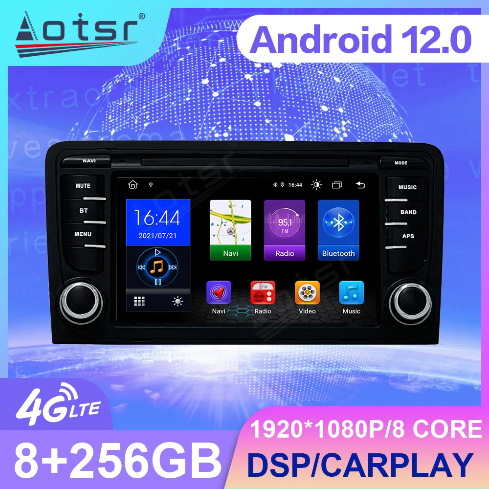 Автомобильный радиоприемник Android 12, для Audi A3 2003-2013, GPS, сенсорный экран, беспроводной Carplay, центральный мультимедийный плеер, стерео головное устройство
Автомобильный радиоприемник Android 12, для Audi A3 2003-2013, GPS, сенсорный экран, беспроводной Carplay, центральный мультимедийный плеер, стерео головное устройство