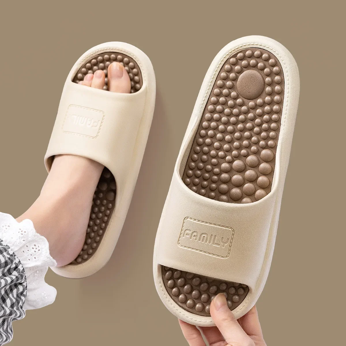New Summer Concise Couples Sandals Non-slip Bathroom Indoor Slides For Men Women Massage Slippers Home Thick Sole Flip Flops
New Summer Concise Couples Sandals Non-slip Bathroom Indoor Slides For Men Women Massage Slippers Home Thick Sole Flip Flops