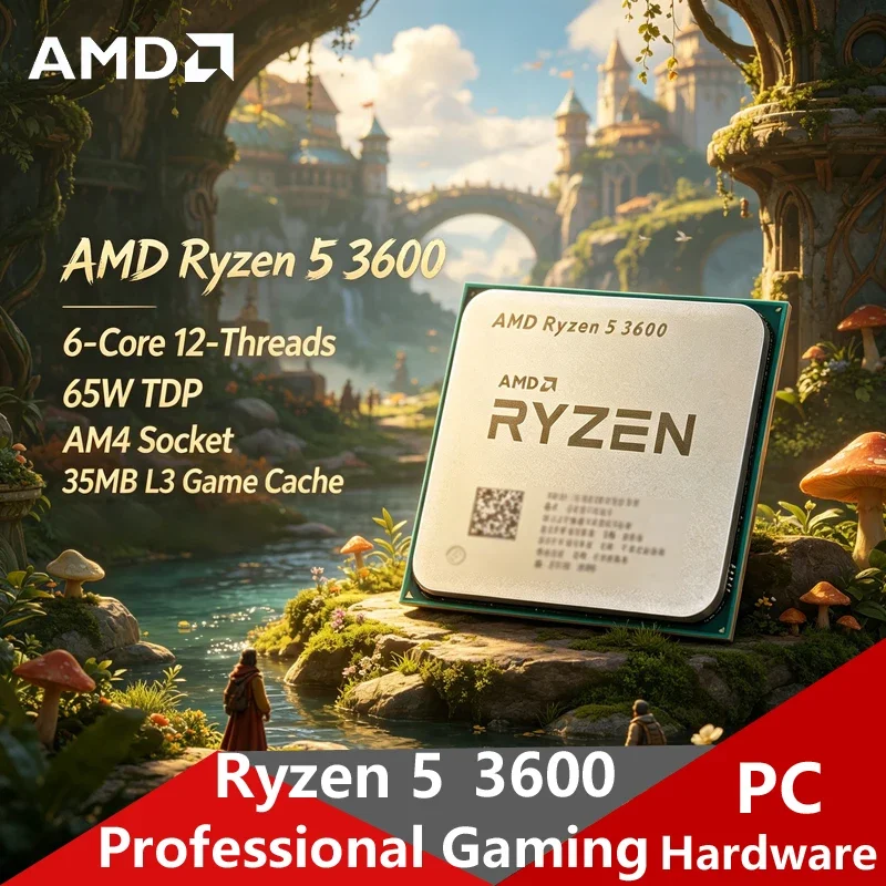 AMD Ryzen 5 3600 OEM Tray CPU,6C12T 4.4GHz Boost,35MB L3 Cache,AM4 65W Unlocked Desktop Gaming Processor Without Retail Box
AMD Ryzen 5 3600 OEM Tray CPU,6C12T 4.4GHz Boost,35MB L3 Cache,AM4 65W Unlocked Desktop Gaming Processor Without Retail Box