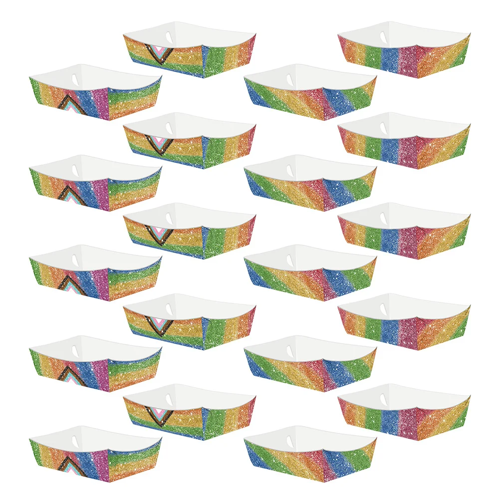 24Pcs Paper Snack Trays Rainbow Food Boats Oil Resistant Serving Trays for Pride Party Candy Popcorn Hot Dog Holder 
24Pcs Paper Snack Trays Rainbow Food Boats Oil Resistant Serving Trays for Pride Party Candy Popcorn Hot Dog Holder