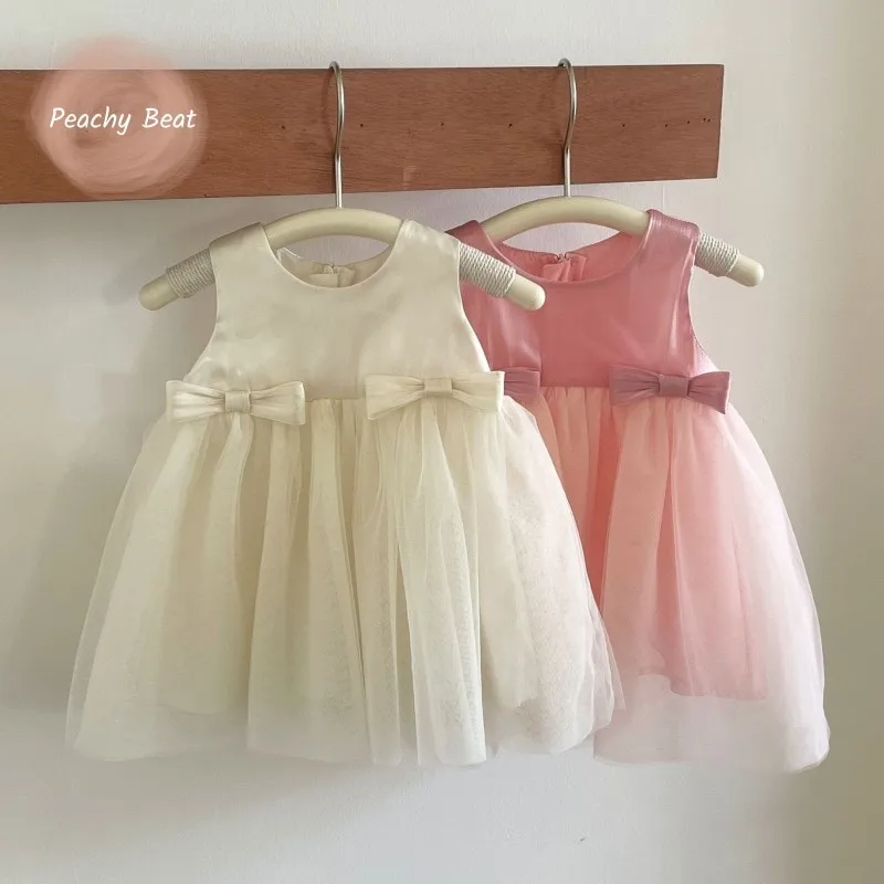 Baby Girl Princess Bow Dress Sleeveless Infant Toddler Child Vintage Tulle Vestido Birthday Party Baptism Baby Clothes 0-2Y
Baby Girl Princess Bow Dress Sleeveless Infant Toddler Child Vintage Tulle Vestido Birthday Party Baptism Baby Clothes 0-2Y