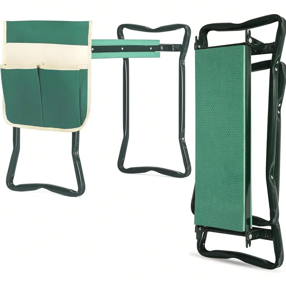 Kneeler And Seat, Soft EVA Kneeling Pad Stool With Tool Pouch, Heavy Duty Foldable Gardener Stool, Green
Kneeler And Seat, Soft EVA Kneeling Pad Stool With Tool Pouch, Heavy Duty Foldable Gardener Stool, Green