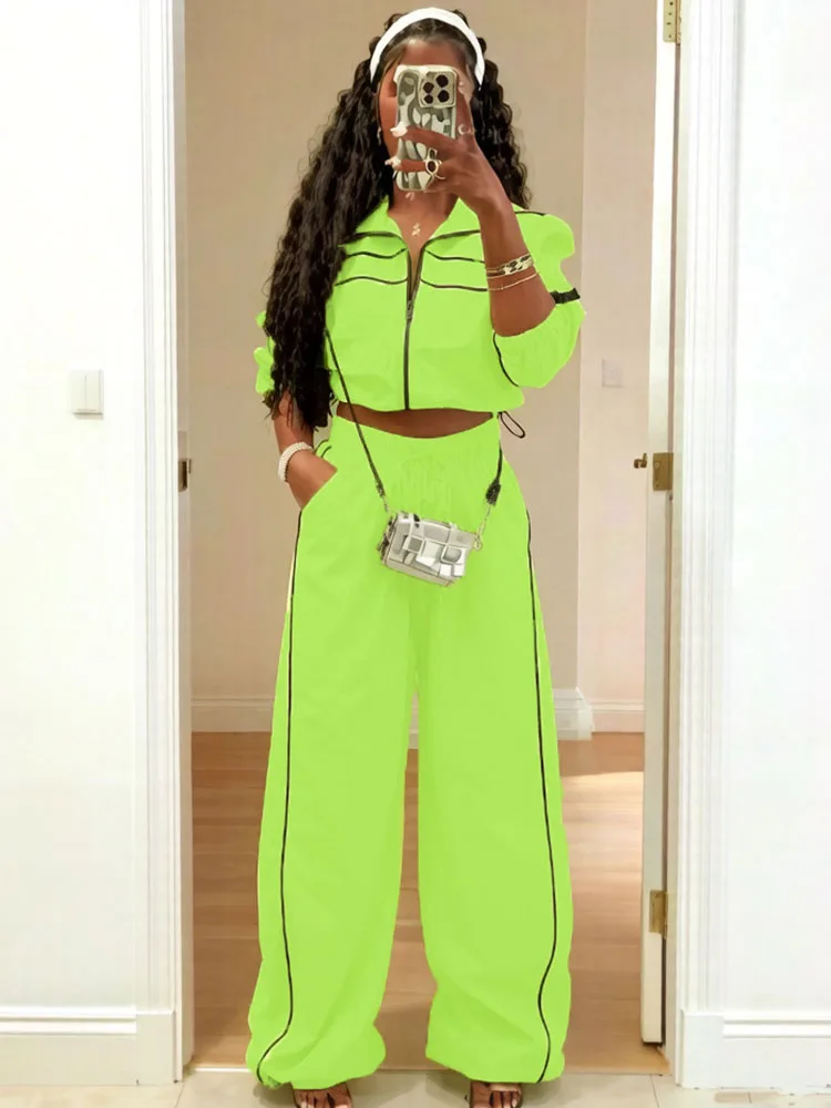 Doyerl Striped 2 Piece Set Woman Pants and Trousers Sports Joggers Zipper Cropped Jacket Top and Wide Leg Pant Casual Tracksuit
Doyerl Striped 2 Piece Set Woman Pants and Trousers Sports Joggers Zipper Cropped Jacket Top and Wide Leg Pant Casual Tracksuit