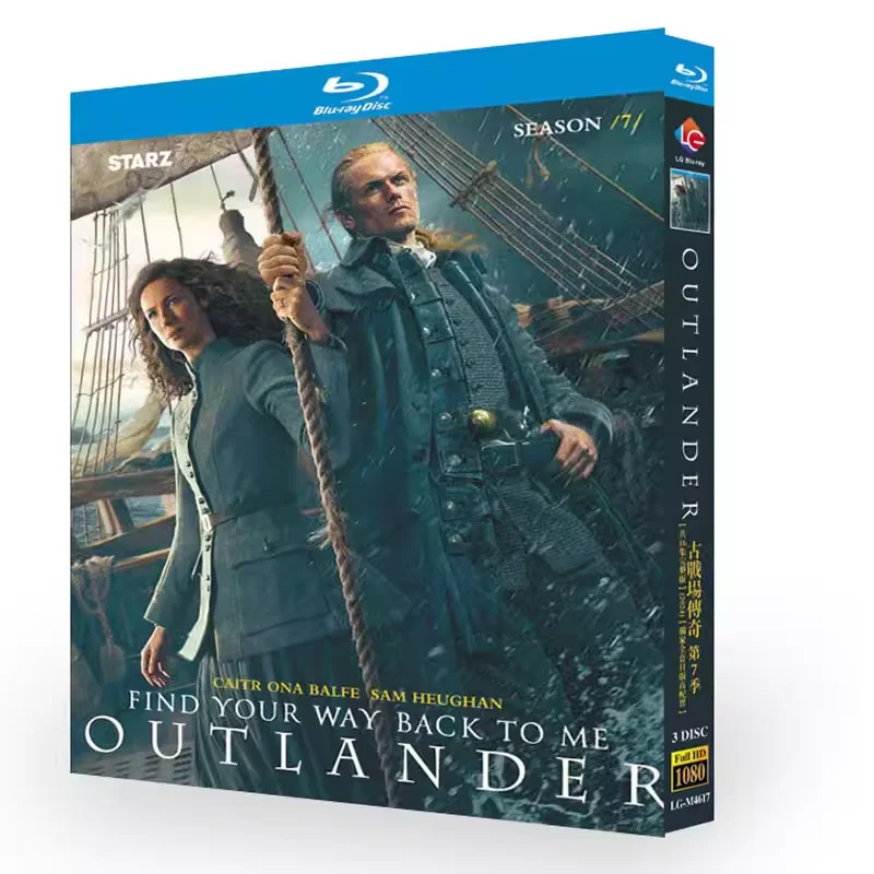 BD Blu-ray: Американский телесериал «Outlander», 7-й сезон, полное 3-дисковое издание, серии 1–16, бокс-сет
BD Blu-ray: Американский телесериал «Outlander», 7-й сезон, полное 3-дисковое издание, серии 1–16, бокс-сет