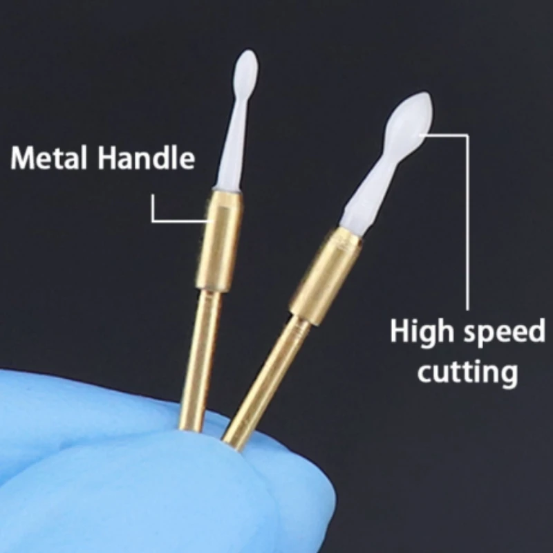 2Pcs Dentistry Ceramic Soft Tissue Trimmer Cutting Burs Sharp Tip Round Tip Polishing Needle for Gingival Retraction
2Pcs Dentistry Ceramic Soft Tissue Trimmer Cutting Burs Sharp Tip Round Tip Polishing Needle for Gingival Retraction