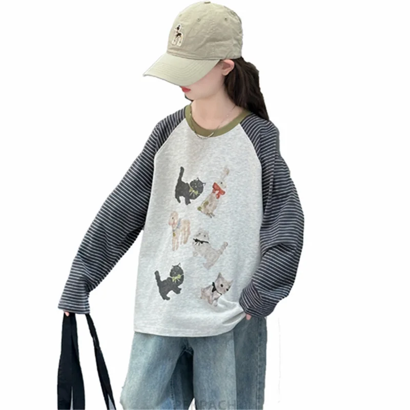 Elegant Child Cartoon Sweatshirt for a Girl New Spring Autumn Long Sleeve Kids Pullover Cartoon Cat Print Top Clothes 5 To 14 Y
Elegant Child Cartoon Sweatshirt for a Girl New Spring Autumn Long Sleeve Kids Pullover Cartoon Cat Print Top Clothes 5 To 14 Y