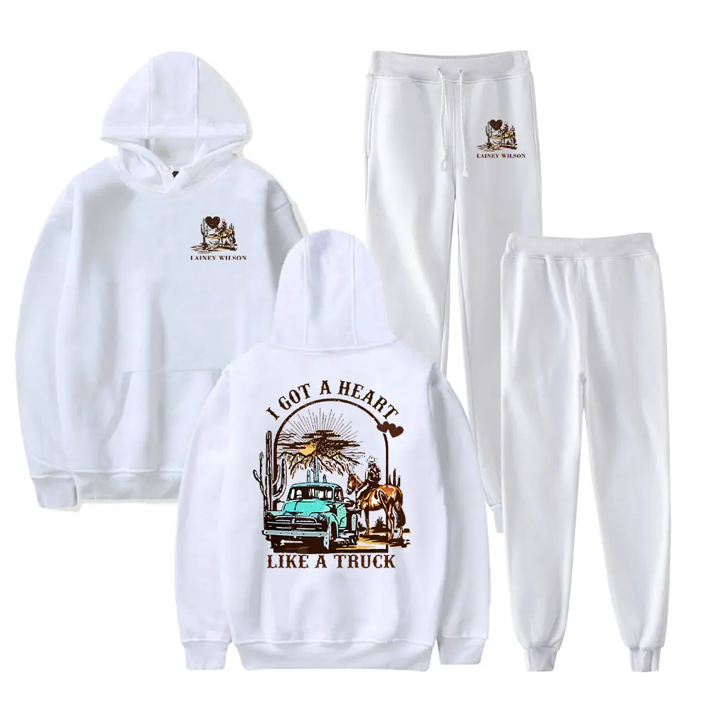 Lainey Wilson Sweatshirt Two-Piece Sportswear Long-Sleeved Hoodie + Jogging Pants Unisex
Lainey Wilson Sweatshirt Two-Piece Sportswear Long-Sleeved Hoodie + Jogging Pants Unisex