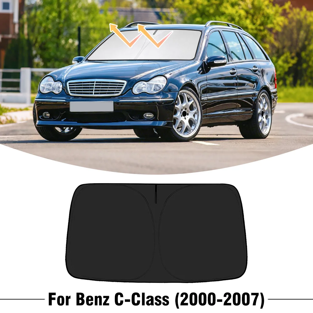 Солнцезащитный козырек на лобовое стекло для Mercedes-Benz C-Class 2000-2007 годов, защита от УФ-излучения, аксессуары
Солнцезащитный козырек на лобовое стекло для Mercedes-Benz C-Class 2000-2007 годов, защита от УФ-излучения, аксессуары