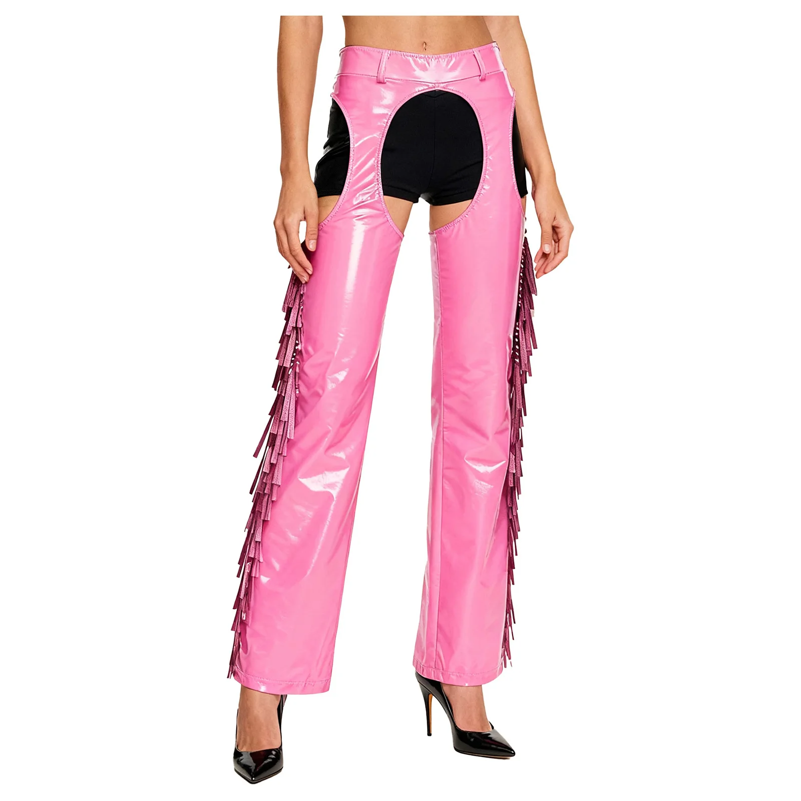 Женские глянцевые брюки-шапки с вырезом промежности и бедра, блестящие кисточки с боковыми швами, широкие длинные брюки для вечеринок в стиле пастушки, клубная одежда
Женские глянцевые брюки-шапки с вырезом промежности и бедра, блестящие кисточки с боковыми швами, широкие длинные брюки для вечеринок в стиле пастушки, клубная одежда