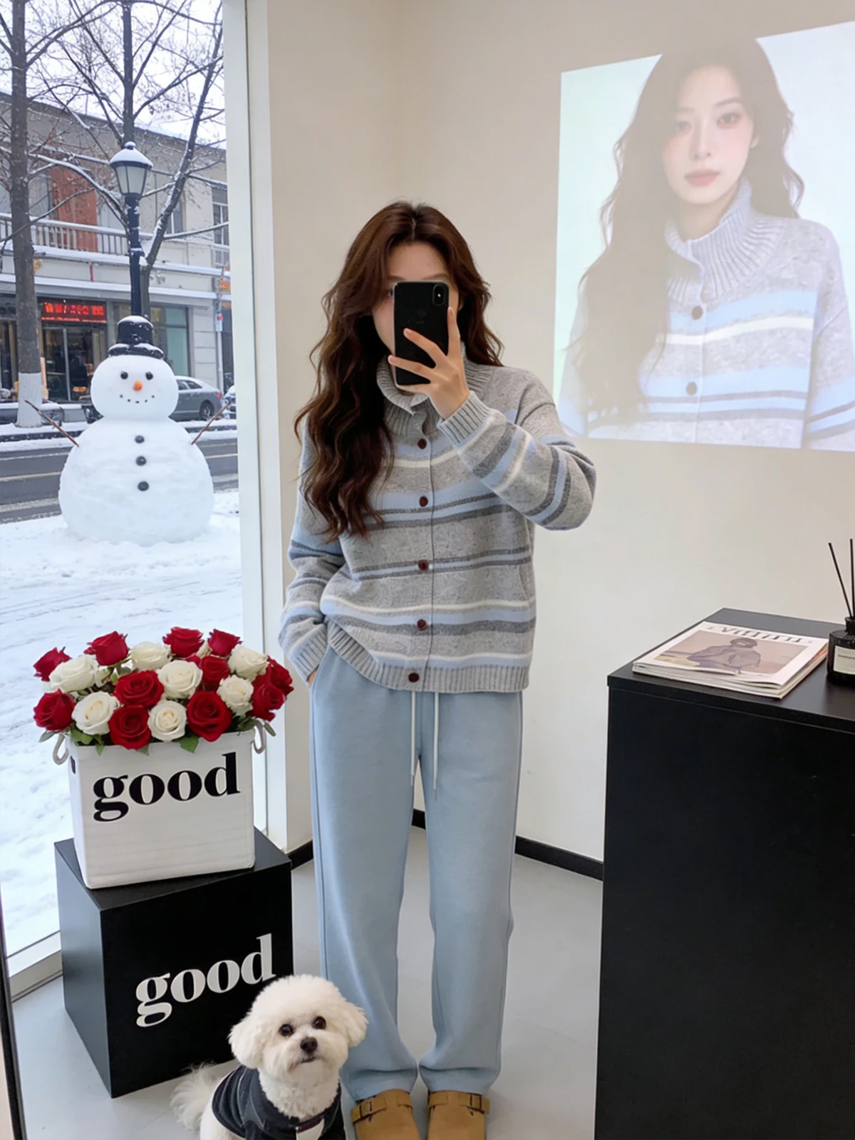 Sweet Soft High Collar Striped Knitwear Outerwear Women's Spring Autumn Loose Slimming Versatile Open Cardigan Top
Sweet Soft High Collar Striped Knitwear Outerwear Women's Spring Autumn Loose Slimming Versatile Open Cardigan Top