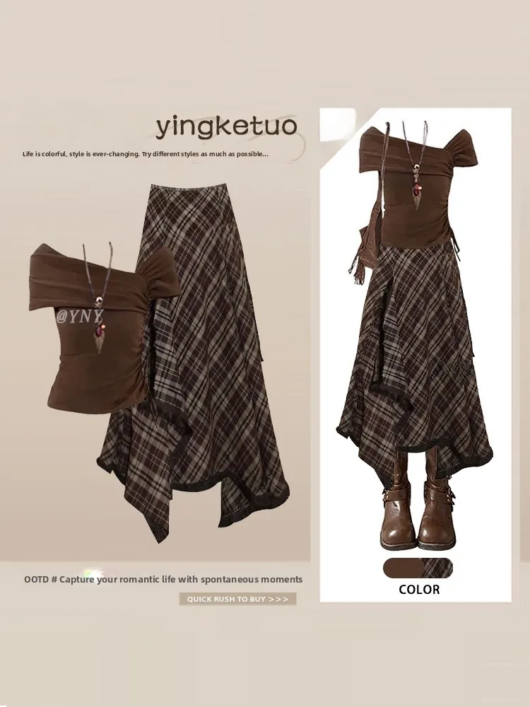 Unique Design Pure Desire Style Bodycon Short Sleeve Top And Plaid Skirt Two Piece Set Women Summer Fashion Outfit
Unique Design Pure Desire Style Bodycon Short Sleeve Top And Plaid Skirt Two Piece Set Women Summer Fashion Outfit