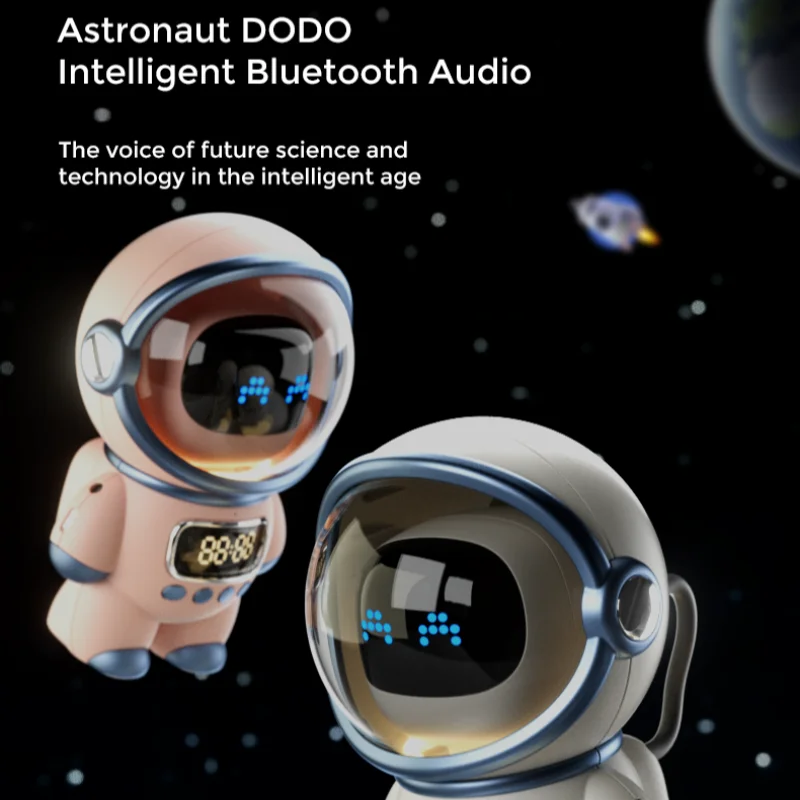 Astronaut Bluetooth speaker alarm clock smart voice machine mini sound system birthday gift present
Astronaut Bluetooth speaker alarm clock smart voice machine mini sound system birthday gift present