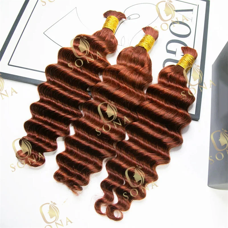 33#Auburn Reddish Brown DeepWave Human Hair Bulk No Weft Virgin Raw Human Braiding Hair Extensions Bulk Hair For Boho Box Braids
33#Auburn Reddish Brown DeepWave Human Hair Bulk No Weft Virgin Raw Human Braiding Hair Extensions Bulk Hair For Boho Box Braids