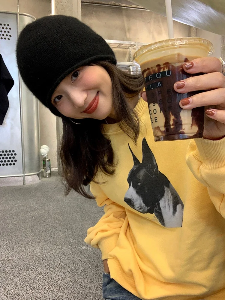 Yellow Autumn Sweatshirt Thin round Neck Design Spring Summer Women's Top Comfortable Loose Fit Long Sleeve Korean Style
Yellow Autumn Sweatshirt Thin round Neck Design Spring Summer Women's Top Comfortable Loose Fit Long Sleeve Korean Style