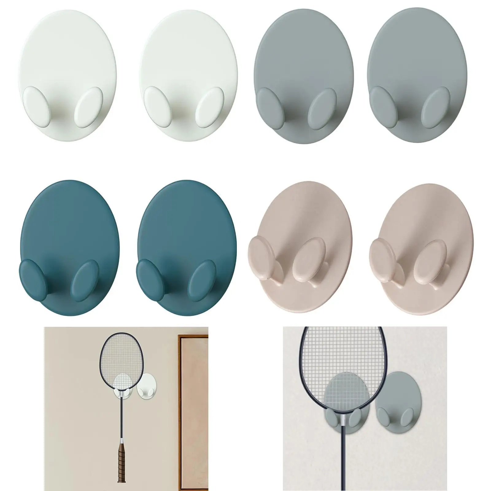 2 Pieces Badminton Racket Hooks Sturdy Storage Organizers for Bedroom Garage
2 Pieces Badminton Racket Hooks Sturdy Storage Organizers for Bedroom Garage