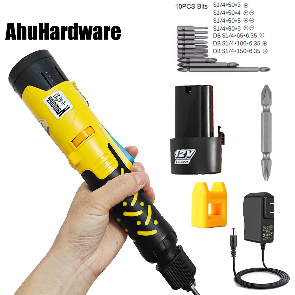 AhuHardware Cordless Electric Screwdriver 1200rpm Li-ion Battery Rechargeable Mini Drill Power Screwdriver Electric Screw Driver
AhuHardware Cordless Electric Screwdriver 1200rpm Li-ion Battery Rechargeable Mini Drill Power Screwdriver Electric Screw Driver