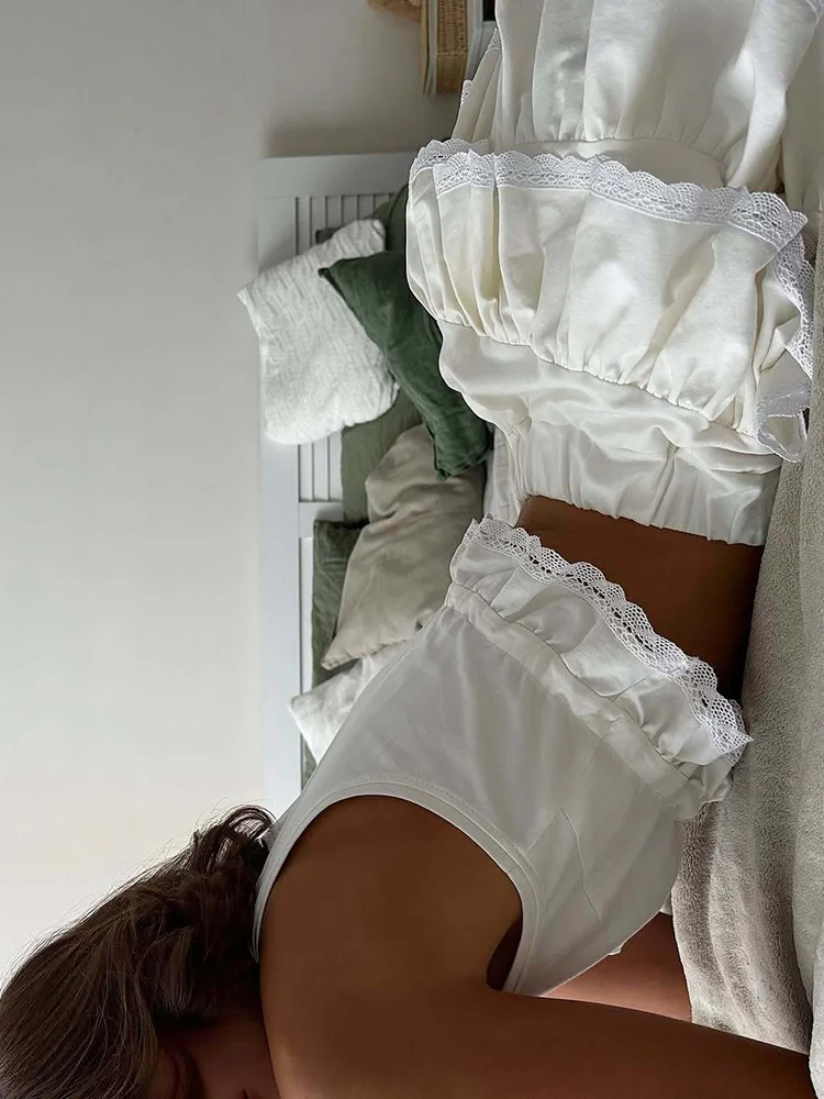 Spring Summer Sleeveless Hollow Suits Sexy Spliced Lace Pleated Outfits Women Elegant U Neck Vest Top & Ruffle A-Line Skirts Set
Spring Summer Sleeveless Hollow Suits Sexy Spliced Lace Pleated Outfits Women Elegant U Neck Vest Top & Ruffle A-Line Skirts Set