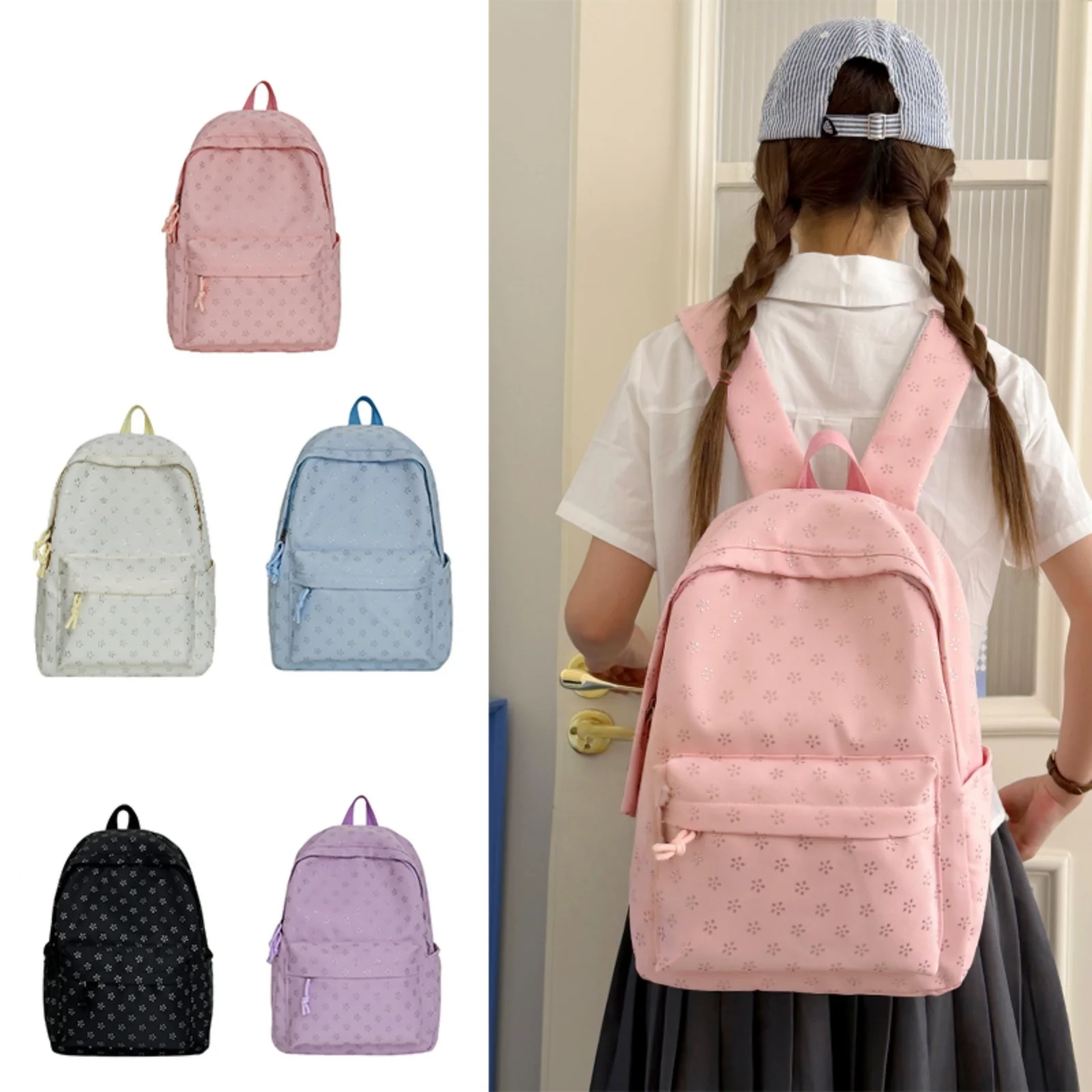 High aesthetic printed pattern small fresh backpack, large capacity simple and versatile student backpack, casual travel bag
High aesthetic printed pattern small fresh backpack, large capacity simple and versatile student backpack, casual travel bag