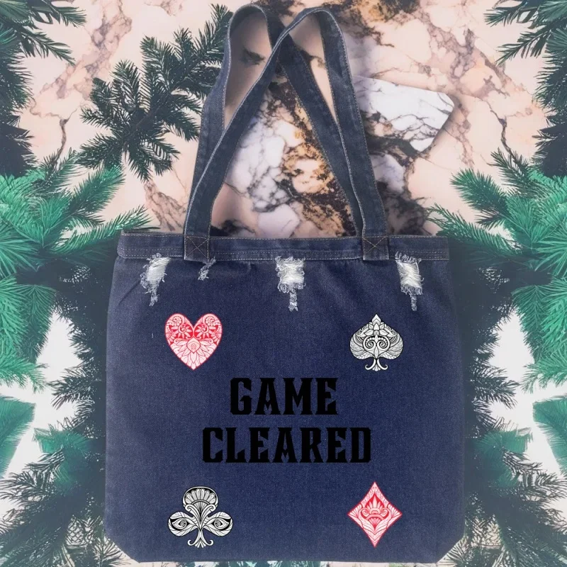 Japanese Alice In Borderlands Usagi Arisu Kuina Retro Washed Denim Handbag Autumn Lazy Versatile Tote Bag for Women
Japanese Alice In Borderlands Usagi Arisu Kuina Retro Washed Denim Handbag Autumn Lazy Versatile Tote Bag for Women