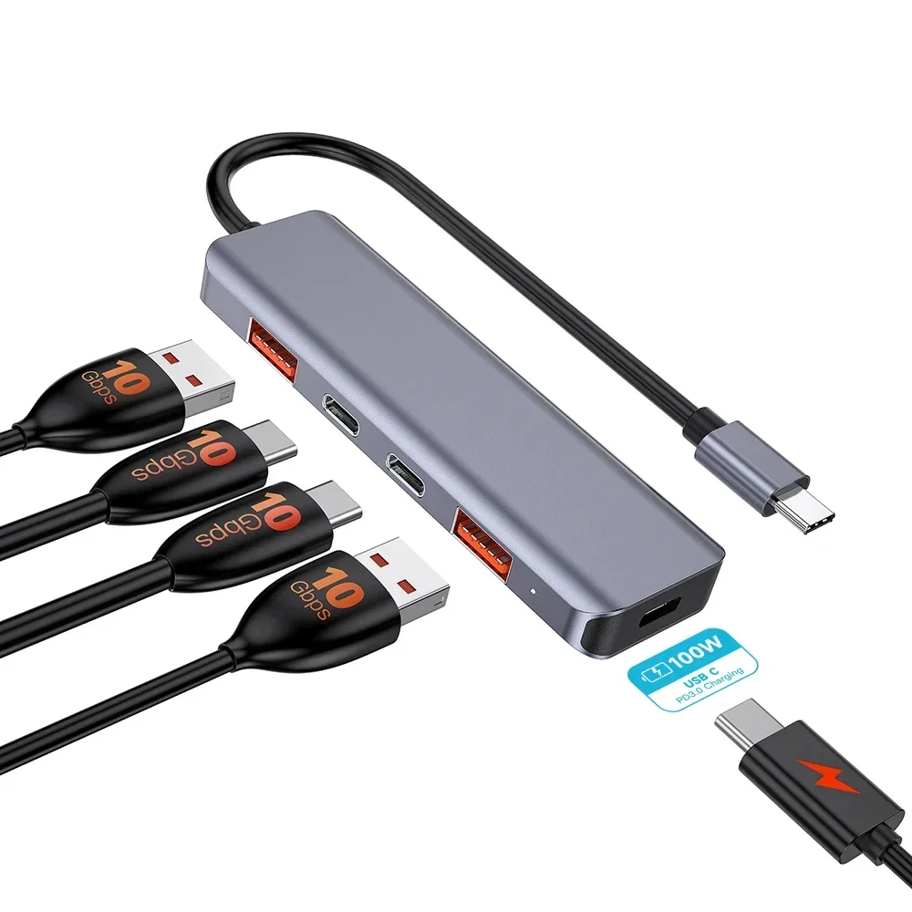 USB C Hub 10Gbps USB C Splitter 100W Power Charging USB 3.2 Hub for Laptop MacBook Air/Pro iPhone 15/15 Pro/15 Pro Max
USB C Hub 10Gbps USB C Splitter 100W Power Charging USB 3.2 Hub for Laptop MacBook Air/Pro iPhone 15/15 Pro/15 Pro Max