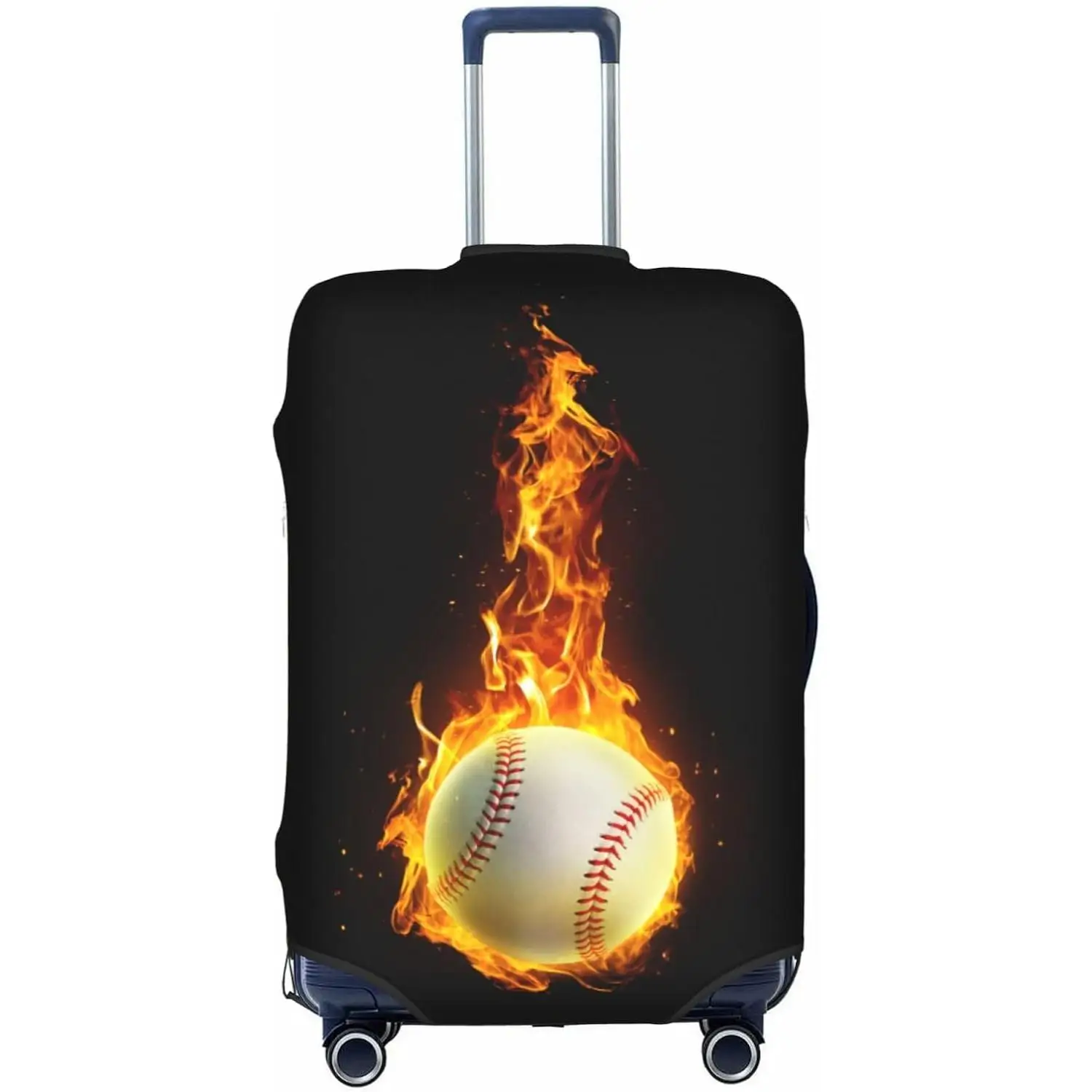 Пламенный бейсбол для чехла для багажа, моющиеся эластичные чехлы для чемоданов, стильный пыленепроницаемый и устойчивый к царапинам чехол
Пламенный бейсбол для чехла для багажа, моющиеся эластичные чехлы для чемоданов, стильный пыленепроницаемый и устойчивый к царапинам чехол