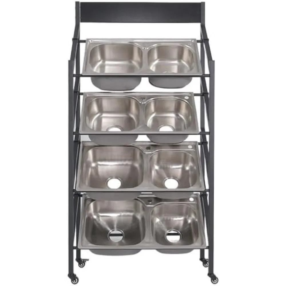 Подставка для кухонной мойки с двойным слотом и колесами для коммерческого использования - Мобильная стойка для ручной раковины для хранения и демонстрации раковины
Подставка для кухонной мойки с двойным слотом и колесами для коммерческого использования - Мобильная стойка для ручной раковины для хранения и демонстрации раковины