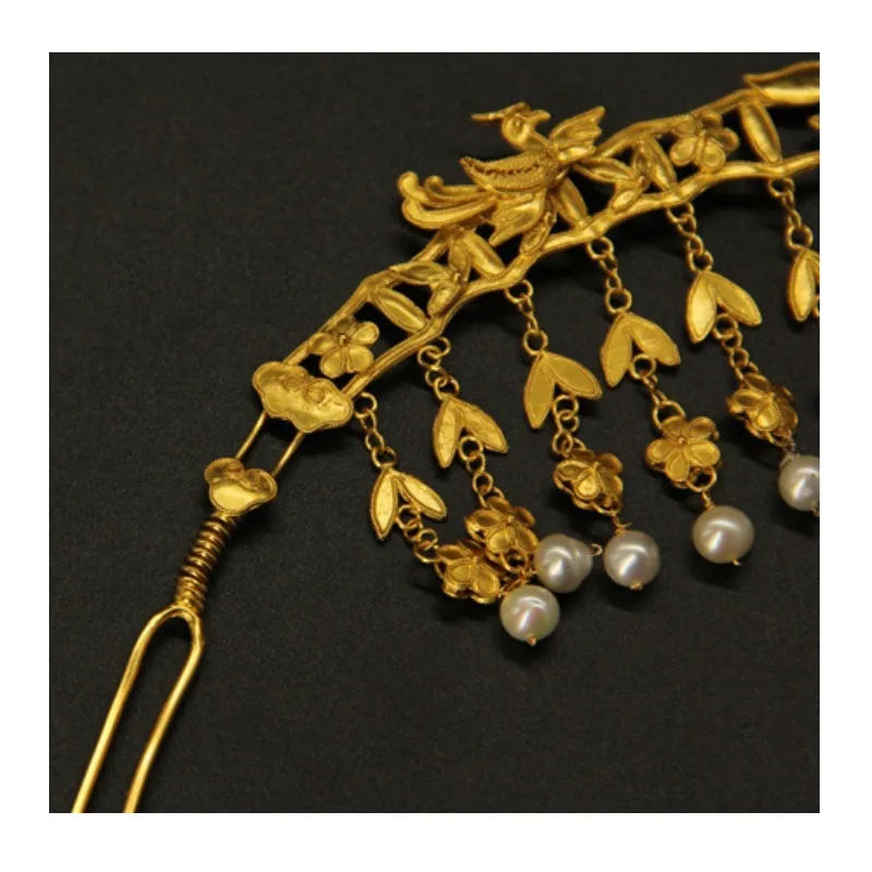 Pure Copper Gold-plated Lily of The Valley Hairpin, Trembling Hairpin, Step Hairpin, Ancient Headgear, Hairpin, Hanfu Jewelry St
Pure Copper Gold-plated Lily of The Valley Hairpin, Trembling Hairpin, Step Hairpin, Ancient Headgear, Hairpin, Hanfu Jewelry St