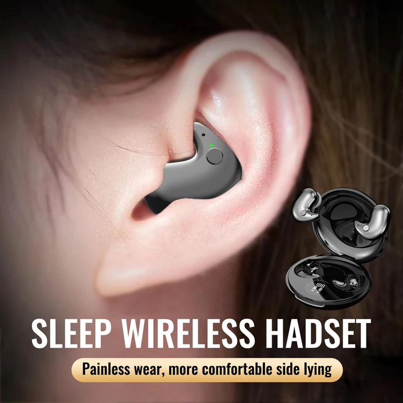 Мини-беспроводные наушники для сна, Bluetooth 5,3, сверхдлительный срок службы, высокое качество звука, умная кнопка управления, невидимые наушники 2025
Мини-беспроводные наушники для сна, Bluetooth 5,3, сверхдлительный срок службы, высокое качество звука, умная кнопка управления, невидимые наушники 2025