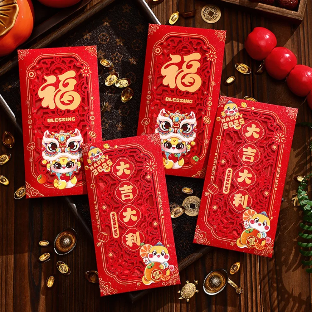 6pcs 3D Chinese New Year Red Envelope Hollow Mixed Pattern Lucky Money Bag with Tassel Red Packet Year of The Snake
6pcs 3D Chinese New Year Red Envelope Hollow Mixed Pattern Lucky Money Bag with Tassel Red Packet Year of The Snake