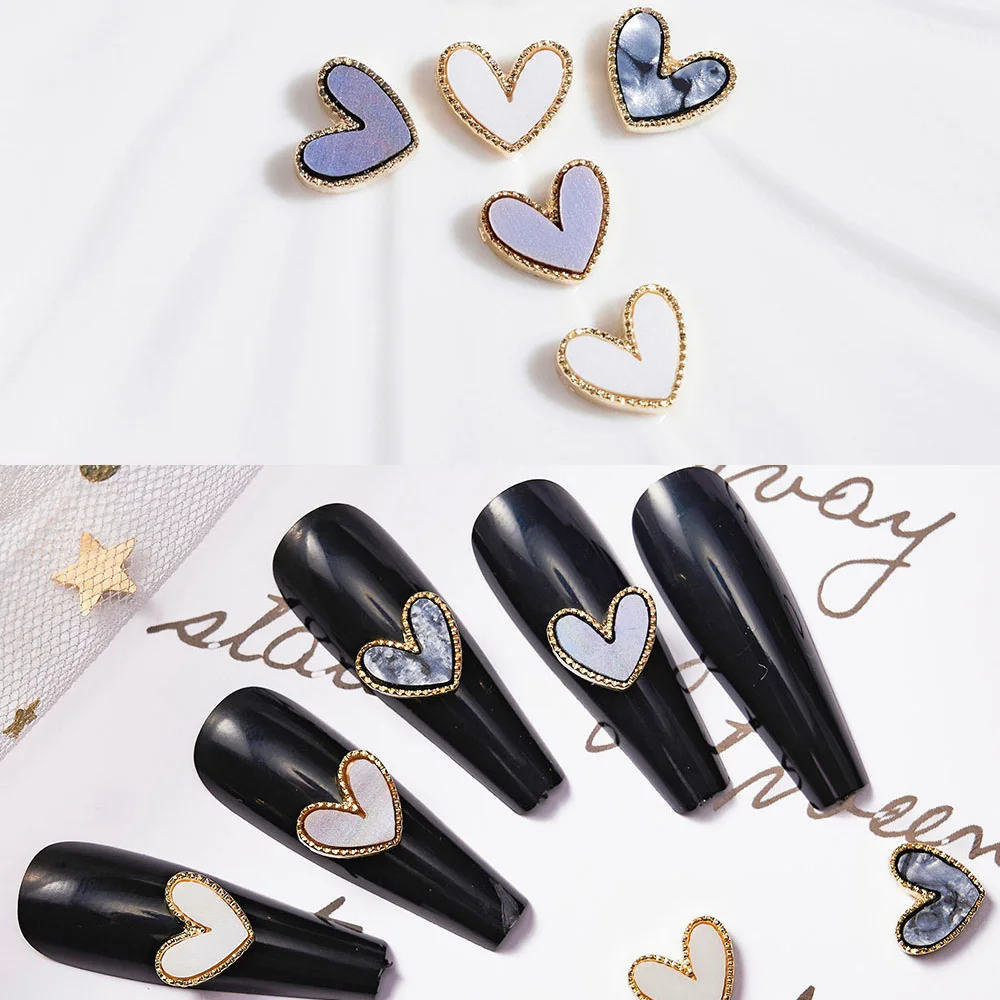 10Pcs Heart/Butterfly Alloy Edge 3D Charms Nail Art Decoration Gradient Marble Shell Stone DIY Jewelry Charms For Manicure
10Pcs Heart/Butterfly Alloy Edge 3D Charms Nail Art Decoration Gradient Marble Shell Stone DIY Jewelry Charms For Manicure