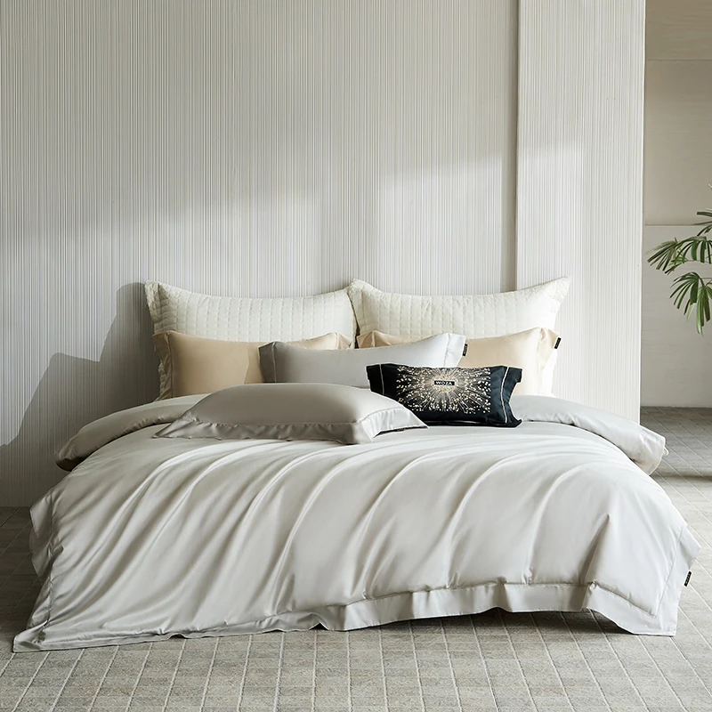 1000TC Lyocell Cotton Simple Solid Color Luxury Bedding Set Ultra Soft Silky Duvet Cover Flat/Fitted Bed Sheet Pillowcase 4Pcs
1000TC Lyocell Cotton Simple Solid Color Luxury Bedding Set Ultra Soft Silky Duvet Cover Flat/Fitted Bed Sheet Pillowcase 4Pcs