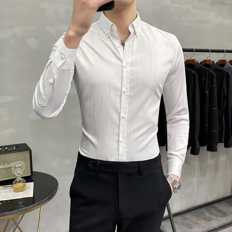 2022 Autumn Stylish Men's Dotted Stripe Long Sleeve British Slim Fit Shirt Business Casual Fashion Clothes Trendy
2022 Autumn Stylish Men's Dotted Stripe Long Sleeve British Slim Fit Shirt Business Casual Fashion Clothes Trendy